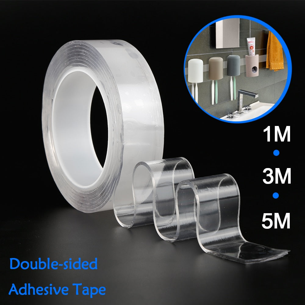 Multifunctional adhesive Double-sided removable strong washable adhesive tape